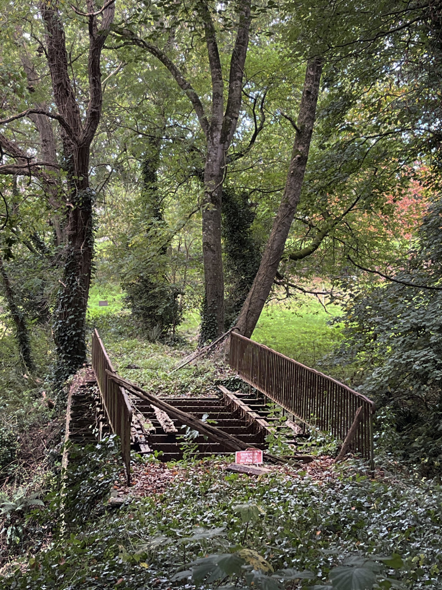...lentement consumé par la forêt.