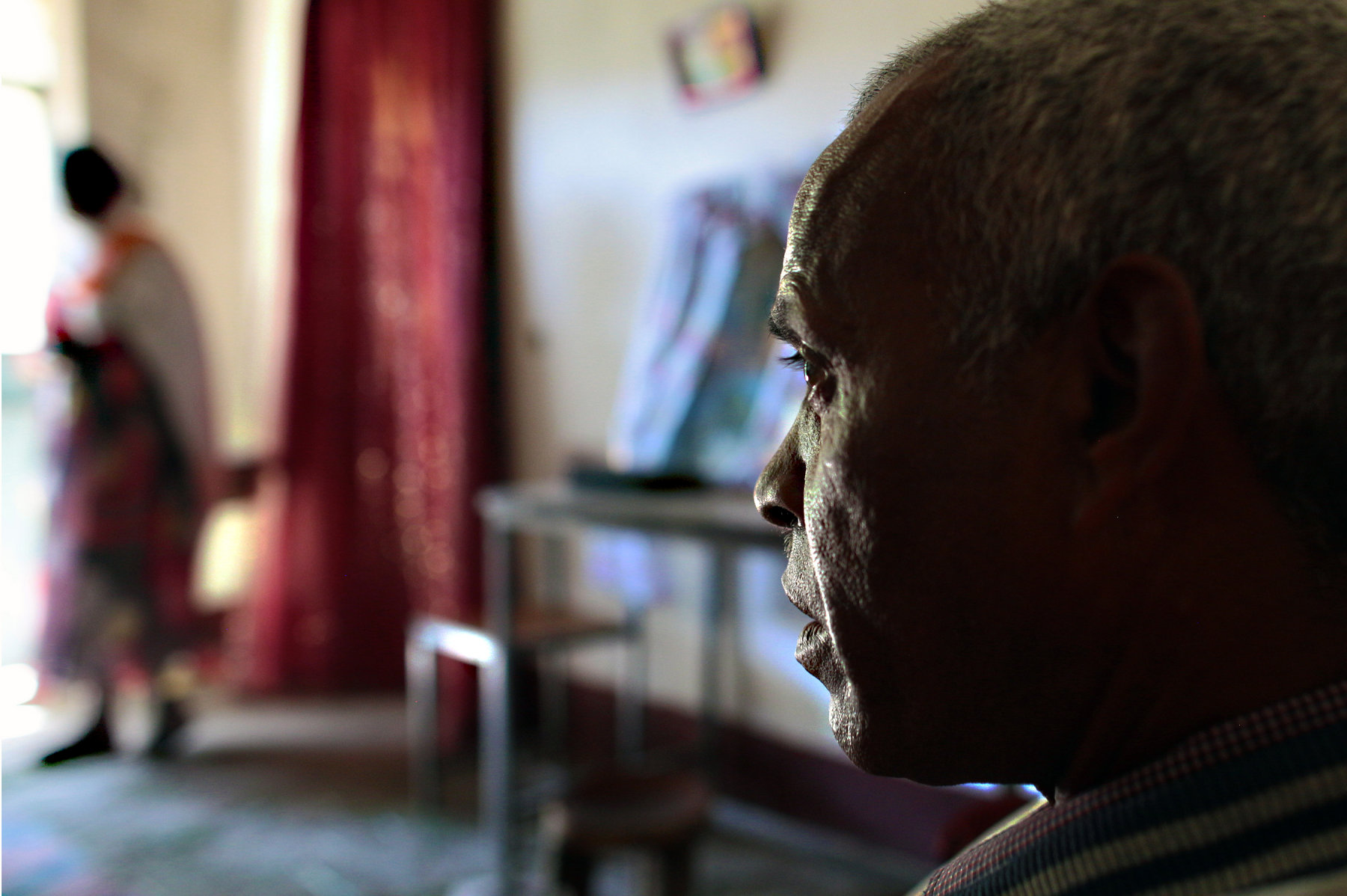 Gebretsahme WeldeSelase is dependent on wife Amsale Taye to take care of him, 24 hours a day. 