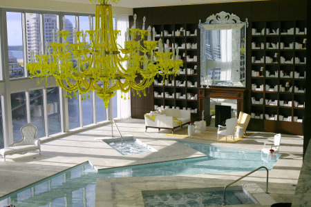 Miami, USA. The Viceroy Hotel has an elaborate spa complex, designed by Philippe Starck.
