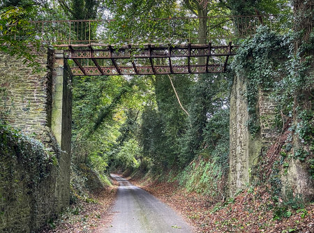 En 1874, Gustave Eiffel a construit cette passerelle pour son ami, le comte Joseph de Kermel, dans le parc de son château de Pommerit-Jaudy, en Bretagne.
Au fil des ans, la passerelle s'est dégradée et est aujourd'hui démontée pour être réparée.